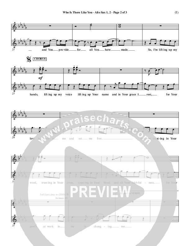 Who is There Like You Alto Sax 1/2 (Paul Oakley)