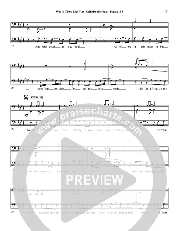 Who is There Like You Cello/Bass (Paul Oakley)