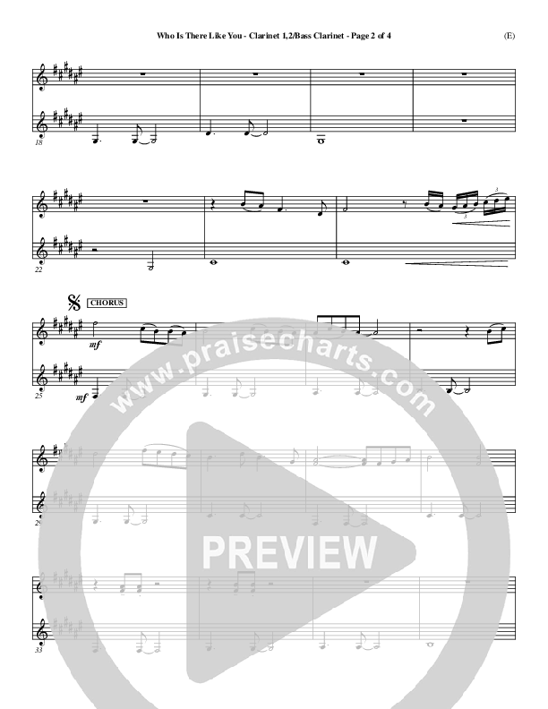 Who is There Like You Clarinet 1/2, Bass Clarinet (Paul Oakley)