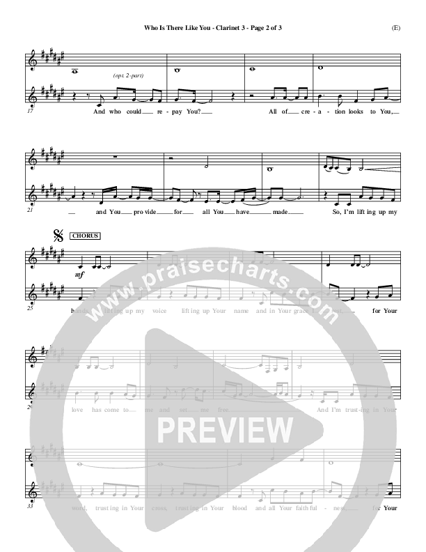 Who is There Like You Clarinet 3 (Paul Oakley)