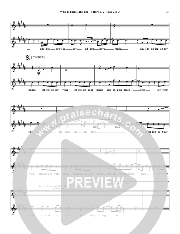 Who is There Like You French Horn 1/2 (Paul Oakley)