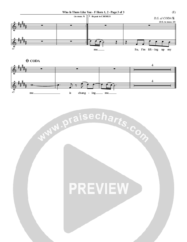 Who is There Like You French Horn 1/2 (Paul Oakley)