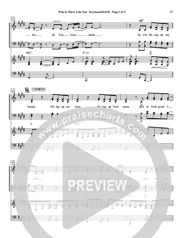 Who is There Like You Lead Sheet (Paul Oakley)