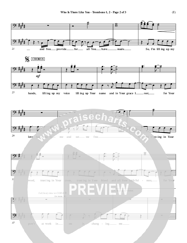 Who is There Like You Trombone 1/2 (Paul Oakley)