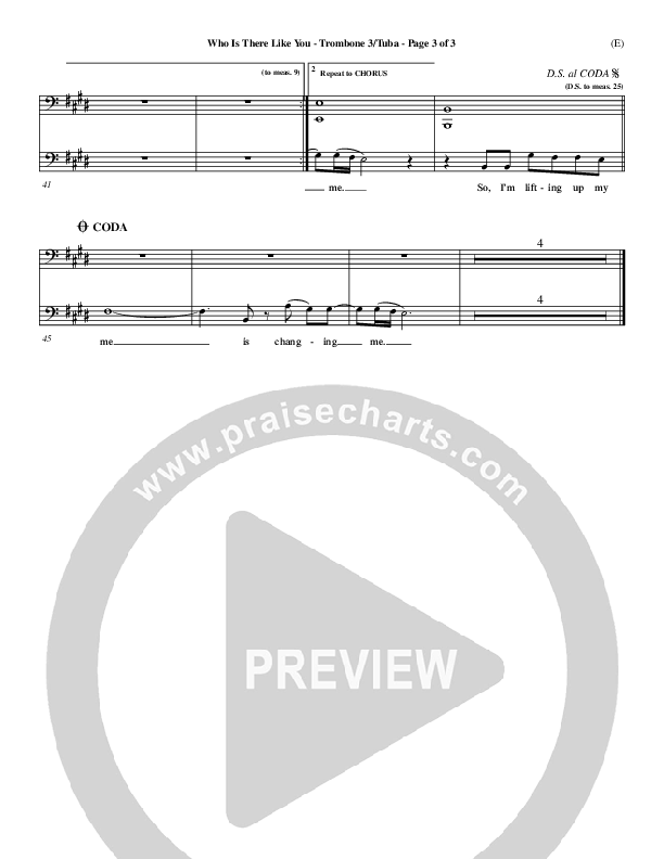 Who is There Like You Trombone 3/Tuba (Paul Oakley)