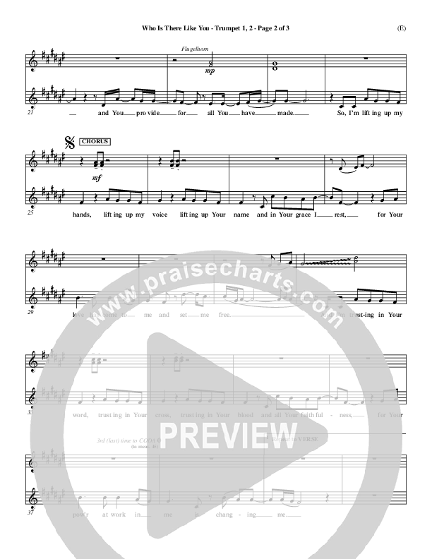 Who is There Like You Trumpet 1,2 (Paul Oakley)