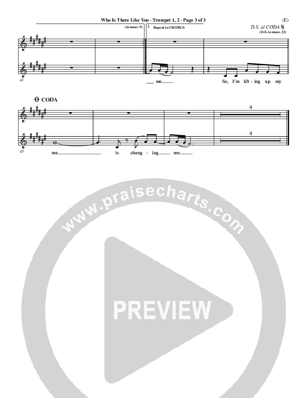 Who is There Like You Trumpet 1,2 (Paul Oakley)