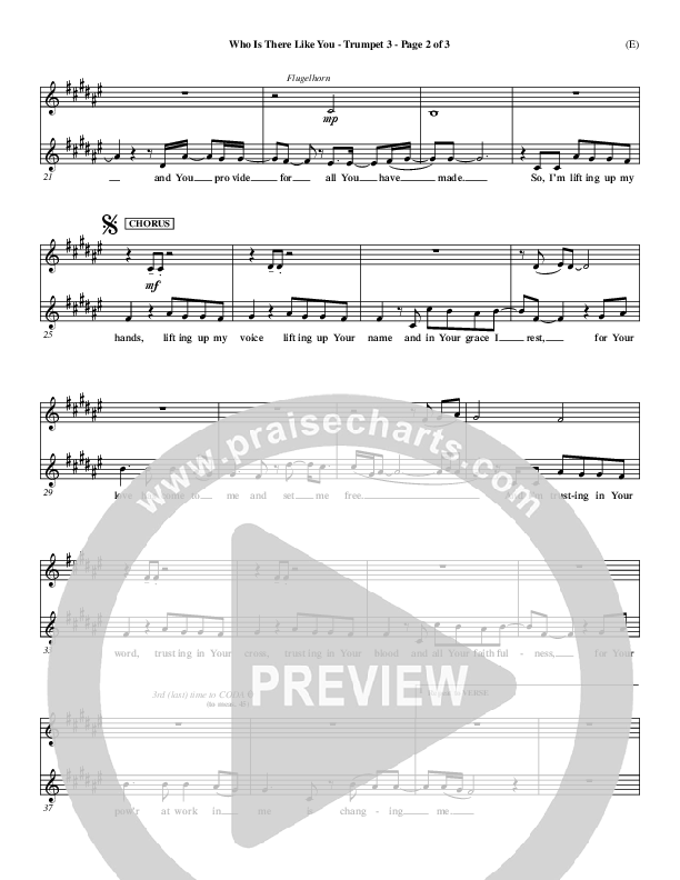 Who is There Like You Trumpet 3 (Paul Oakley)