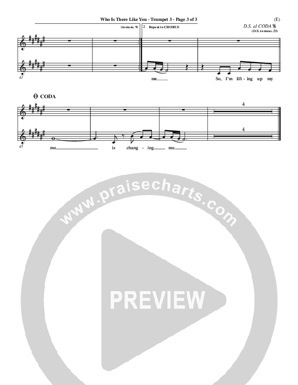 Who is There Like You Trumpet 3 (Paul Oakley)