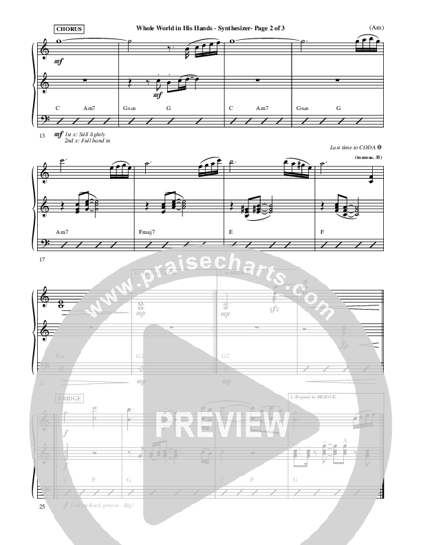 Whole World In His Hands Synth (Tim Hughes)