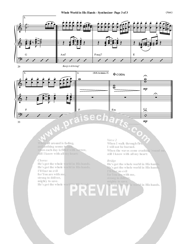 Whole World In His Hands Synth (Tim Hughes)