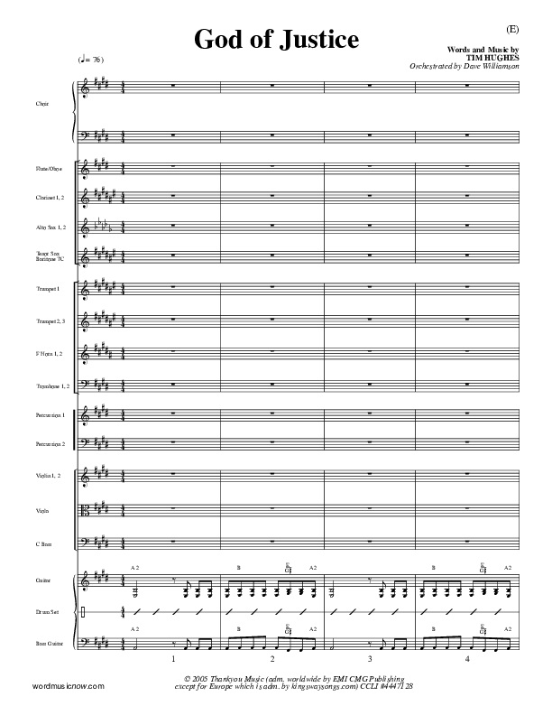 God Of Justice Orchestration (Tim Hughes)