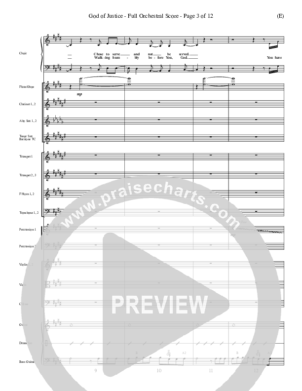 God Of Justice Conductor's Score (Tim Hughes)