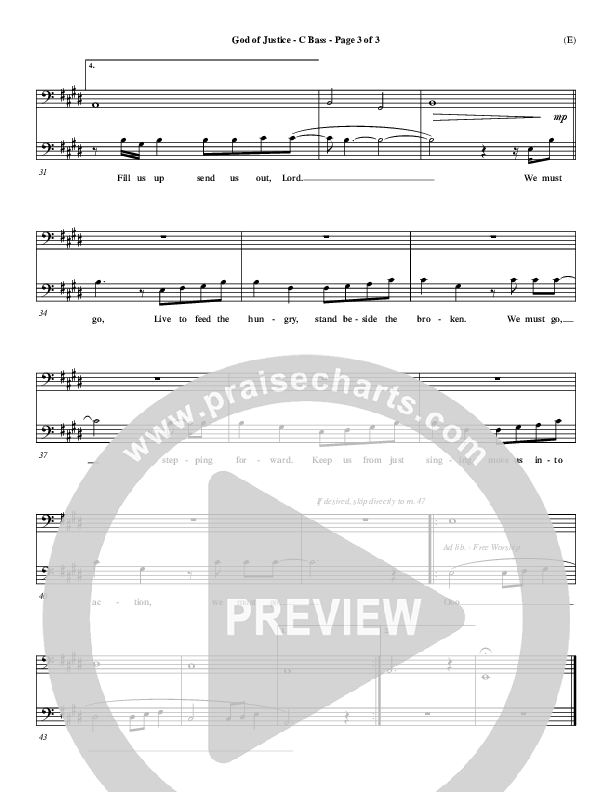 God Of Justice Contrabass (Tim Hughes)