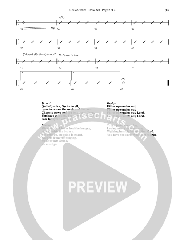 God Of Justice Drum Set (Tim Hughes)