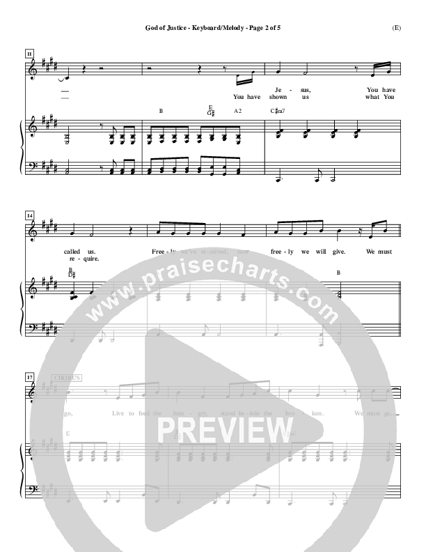 God Of Justice Piano/Vocal (Tim Hughes)