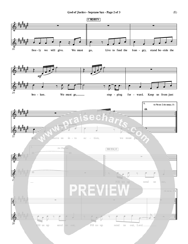 God Of Justice Soprano Sax (Tim Hughes)