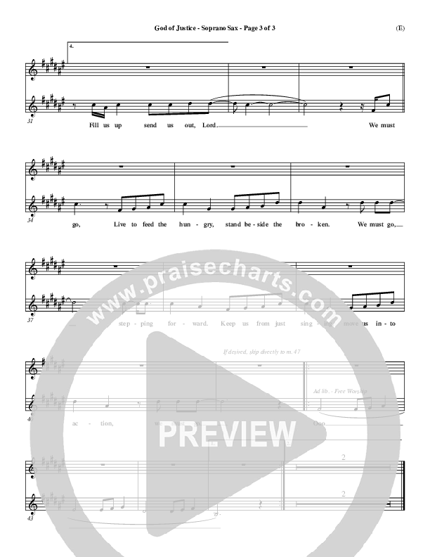 God Of Justice Soprano Sax (Tim Hughes)