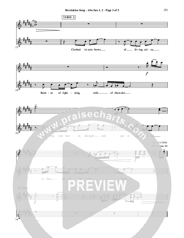 Revelation Song Alto Sax 1/2 (Jennie Riddle)