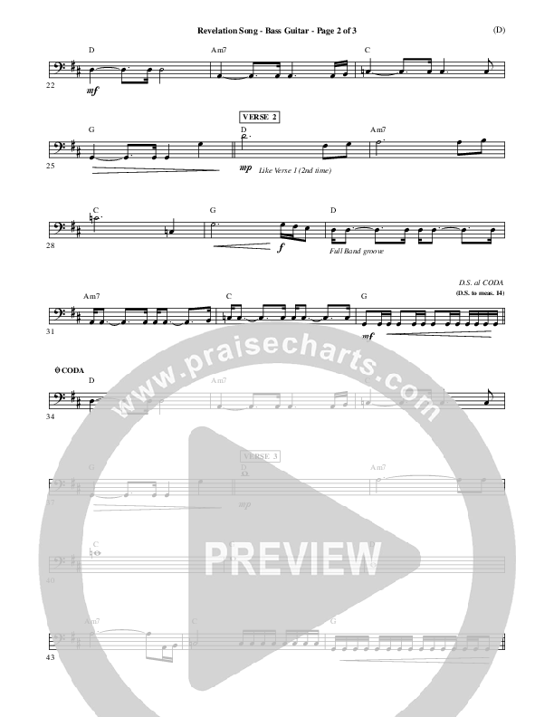 Revelation Song Bass Guitar (Jennie Riddle)