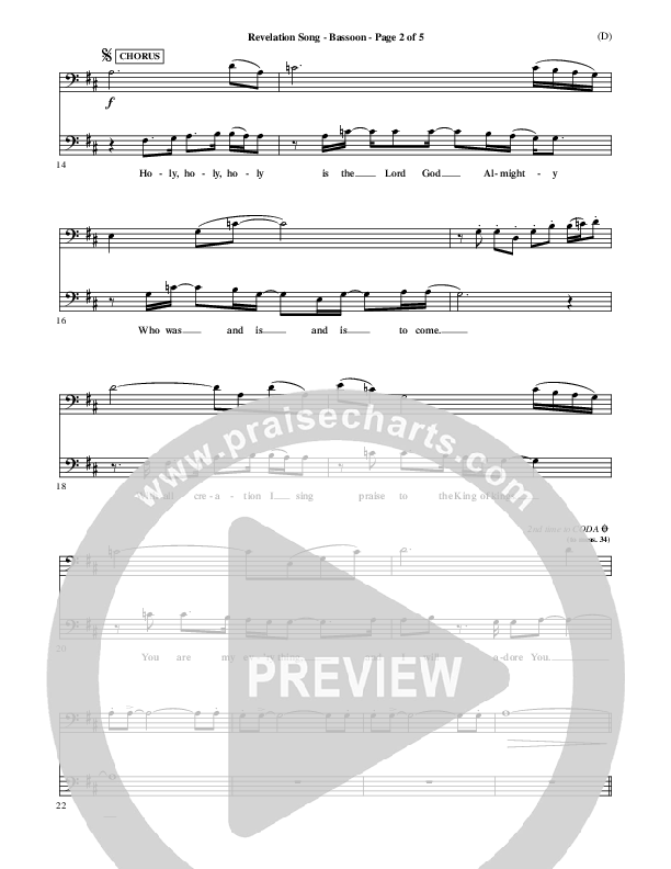 Revelation Song Bassoon (Jennie Riddle)