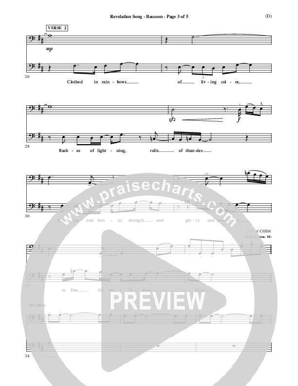 Revelation Song Bassoon (Jennie Riddle)