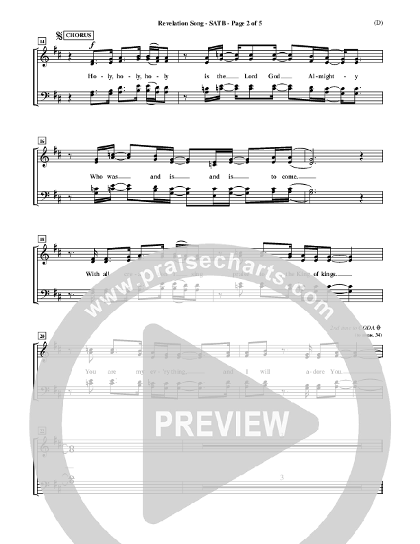 Revelation Song Choir Vocals (SATB) (Jennie Riddle)
