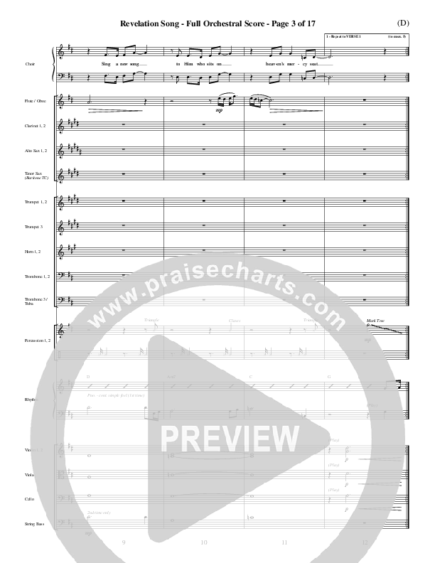 Revelation Song Conductor's Score (Jennie Riddle)