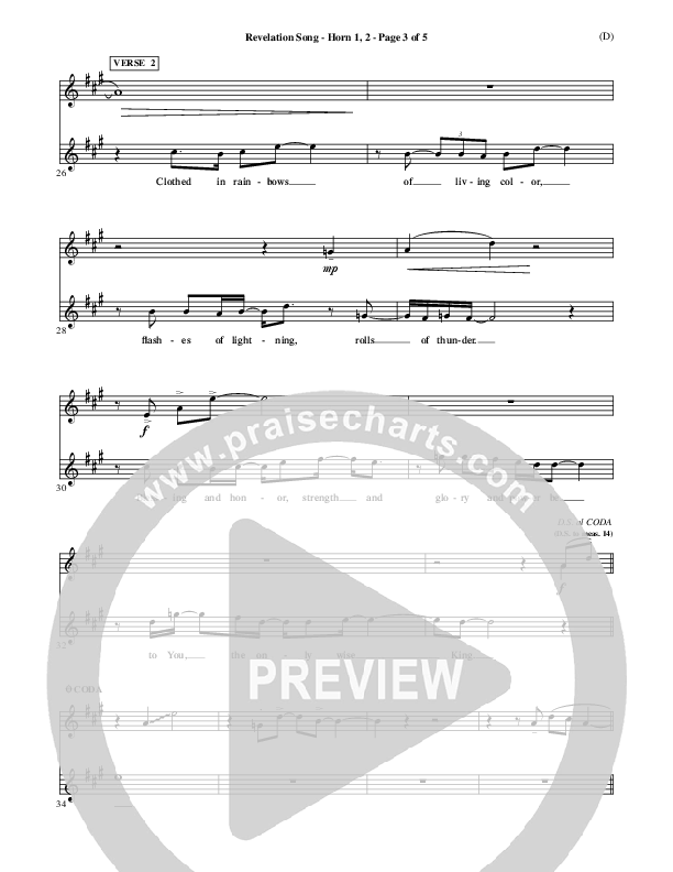 Revelation Song French Horn 1/2 (Jennie Riddle)