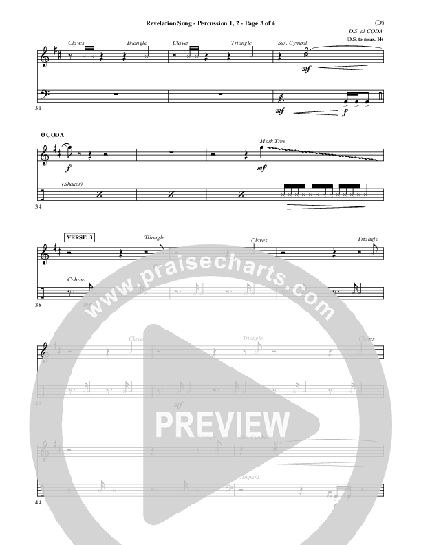 Revelation Song Percussion 1/2 (Jennie Riddle)