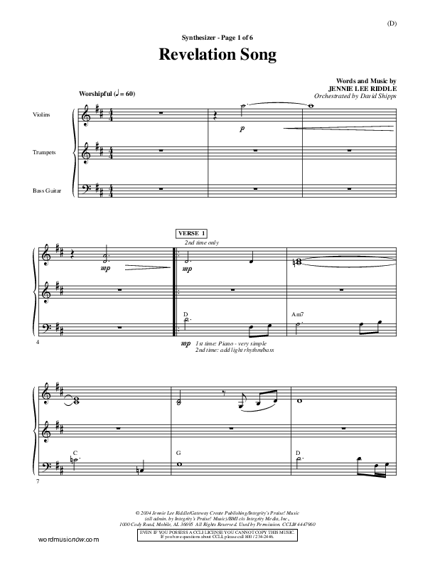 Revelation Song Synth (Jennie Riddle)