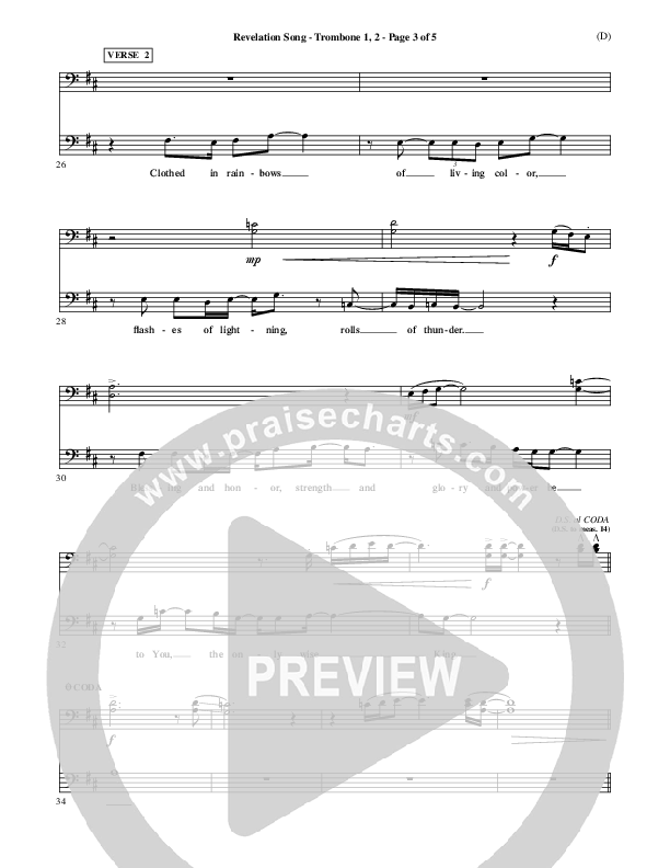 Revelation Song Trombone 1/2 (Jennie Riddle)