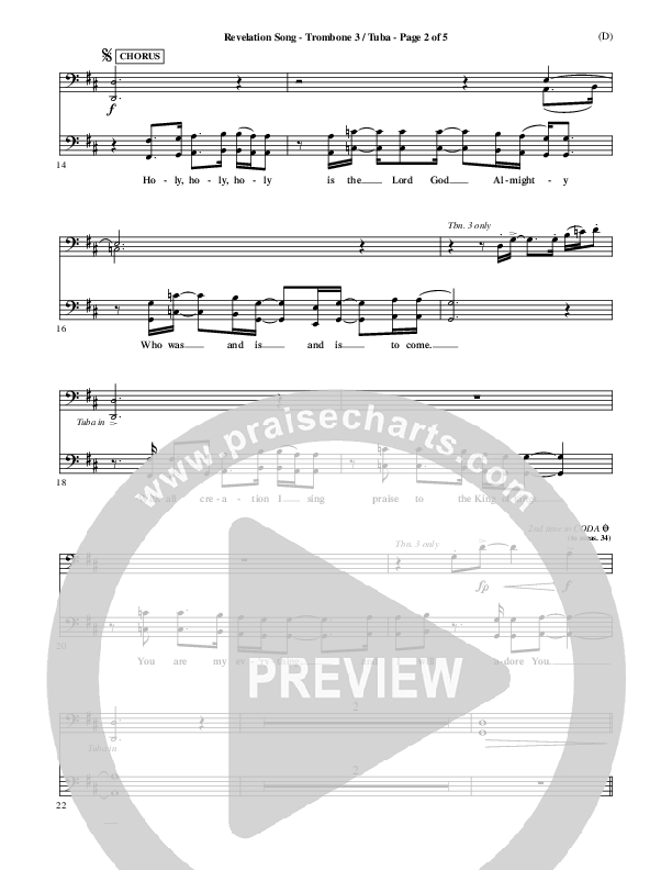 Revelation Song Trombone 3/Tuba (Jennie Riddle)