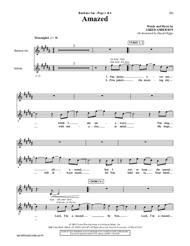 Amazed Bari Sax (Jared Anderson)