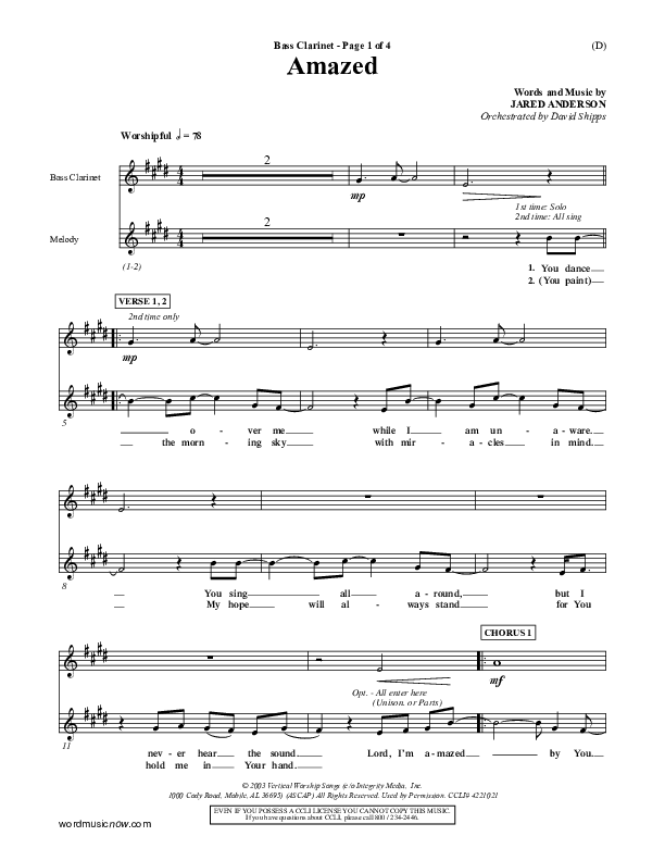 Amazed Bass Clarinet (Jared Anderson)