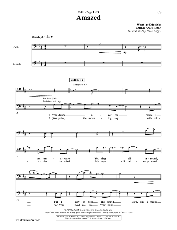 Amazed Cello (Jared Anderson)