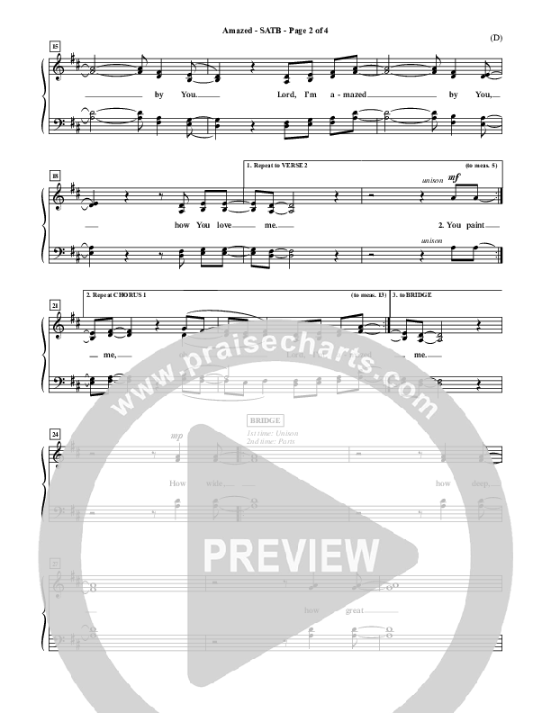 Amazed Choir Sheet (SATB) (Jared Anderson)