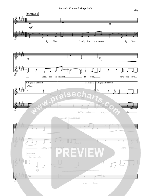 Amazed Clarinet 3 (Jared Anderson)