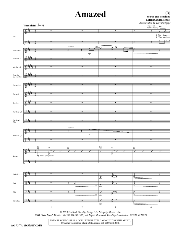 Amazed Conductor's Score (Jared Anderson)