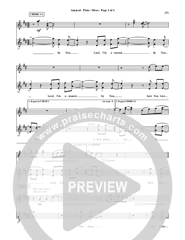 Amazed Flute/Oboe (Jared Anderson)