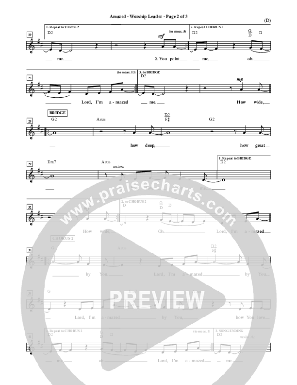 Amazed Lead Sheet (Jared Anderson)