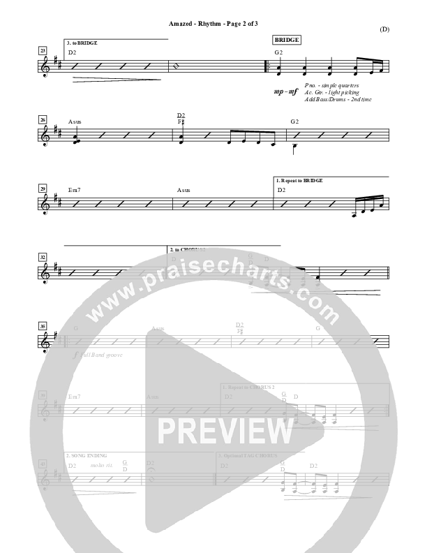 Amazed Rhythm Chart (Jared Anderson)