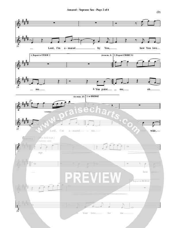 Amazed Soprano Sax (Jared Anderson)