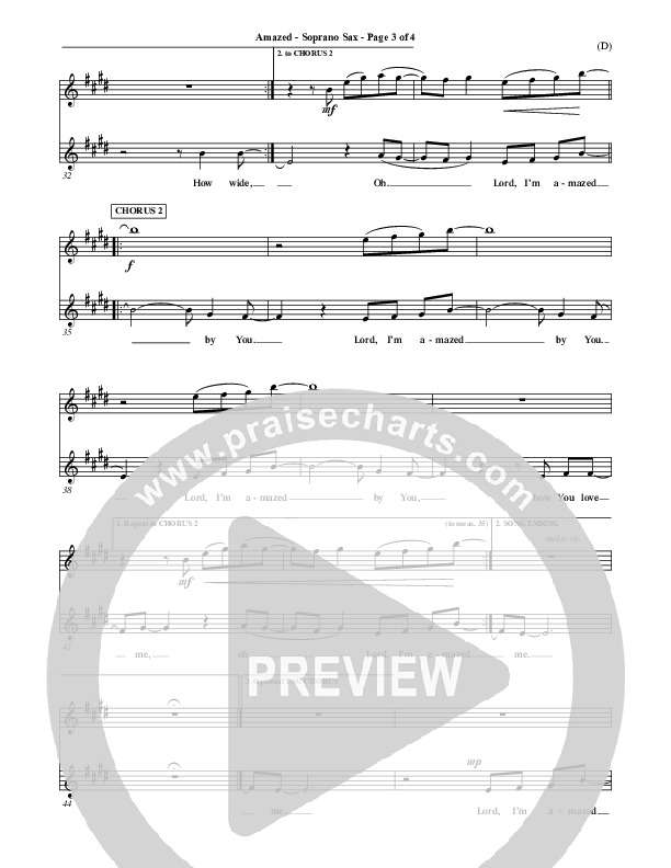 Amazed Soprano Sax (Jared Anderson)