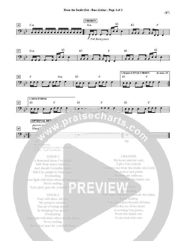 From The Inside Out Bass Guitar (Joel Houston)