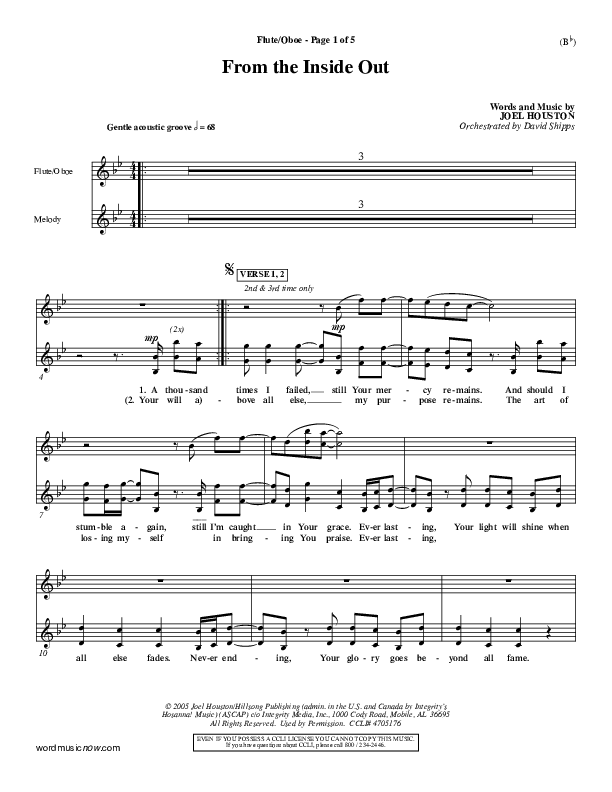 From The Inside Out Flute/Oboe (Joel Houston)