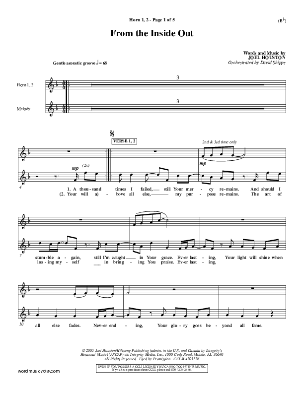 From The Inside Out French Horn 1/2 (Joel Houston)