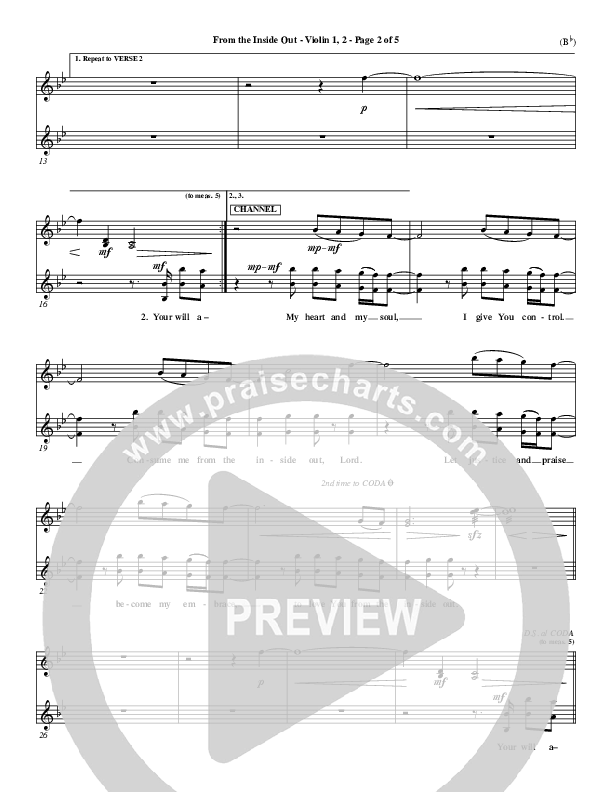 From The Inside Out Violin 1/2 (Joel Houston)