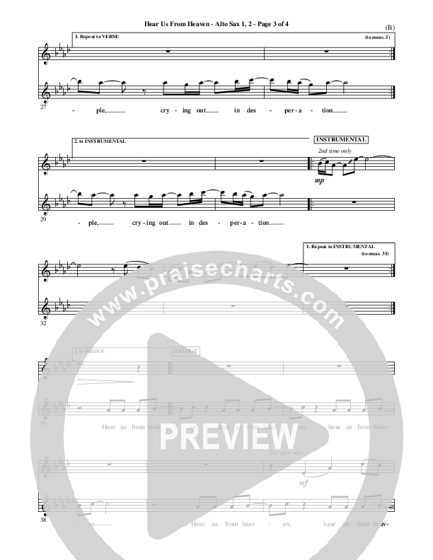 Hear Us From Heaven Alto Sax (Jared Anderson)