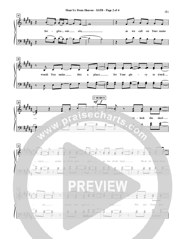 Hear Us From Heaven Choir Sheet (SATB) (Jared Anderson)